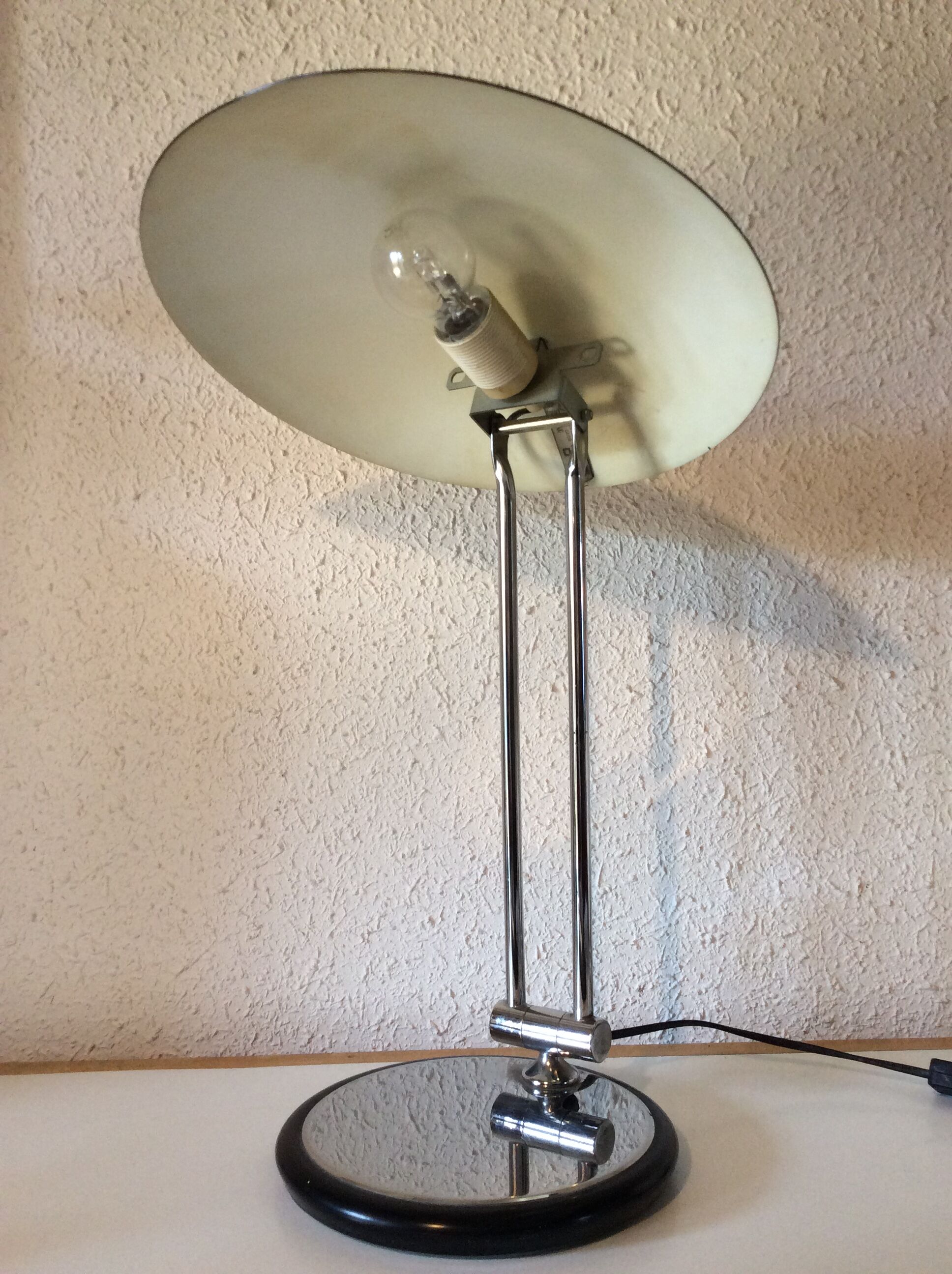 Black vintage Aluminor lamp