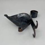 Candlestick brutalist ironwork 1970