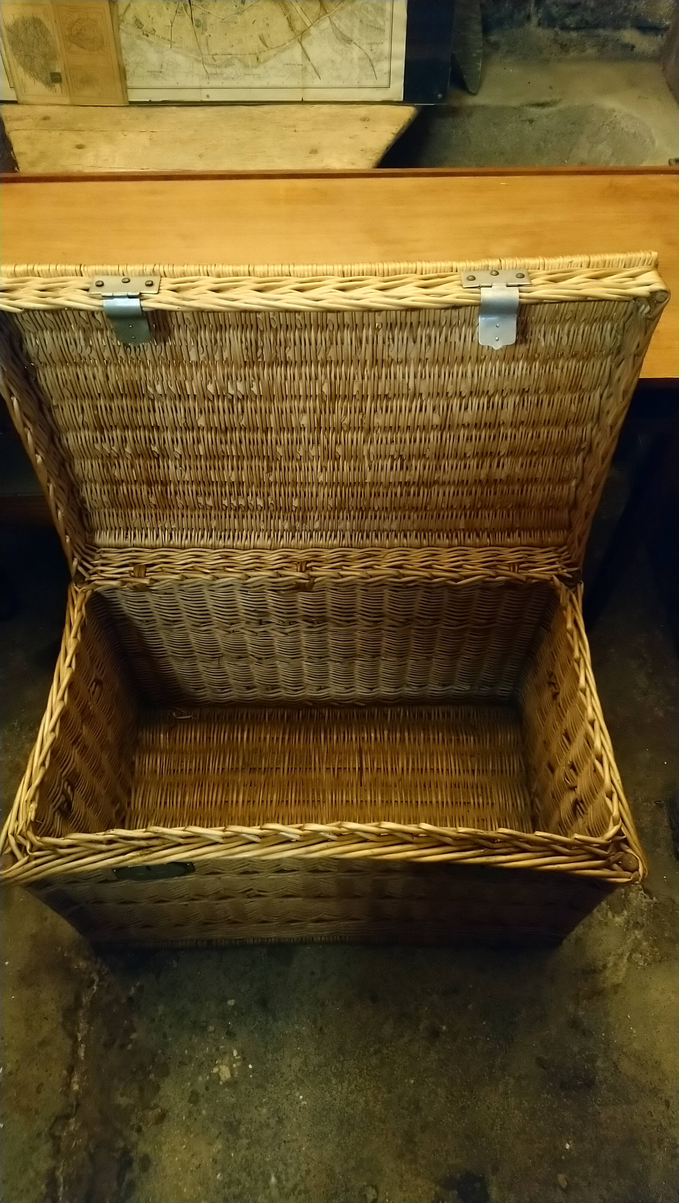 Rattan travel trunk