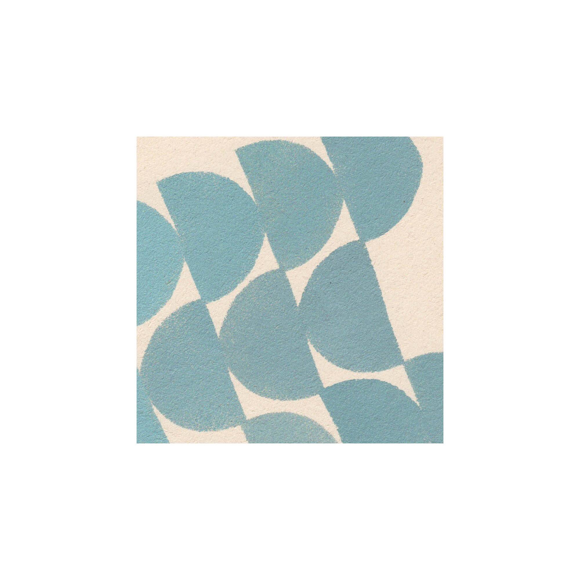 Abstract painting on illustration paper B285 blue gray signed Eawy