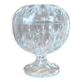 Bonbonnière sur pied en Cristal taillé Vintage *