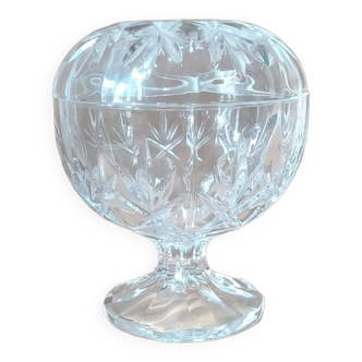 Vintage Cut Crystal Footed Candy Box *