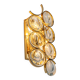 Golden brass and crystal wall light by Palwa, Germany, 1960s.