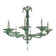 Green Murano glass Venetian chandelier, Venini, circa 1920