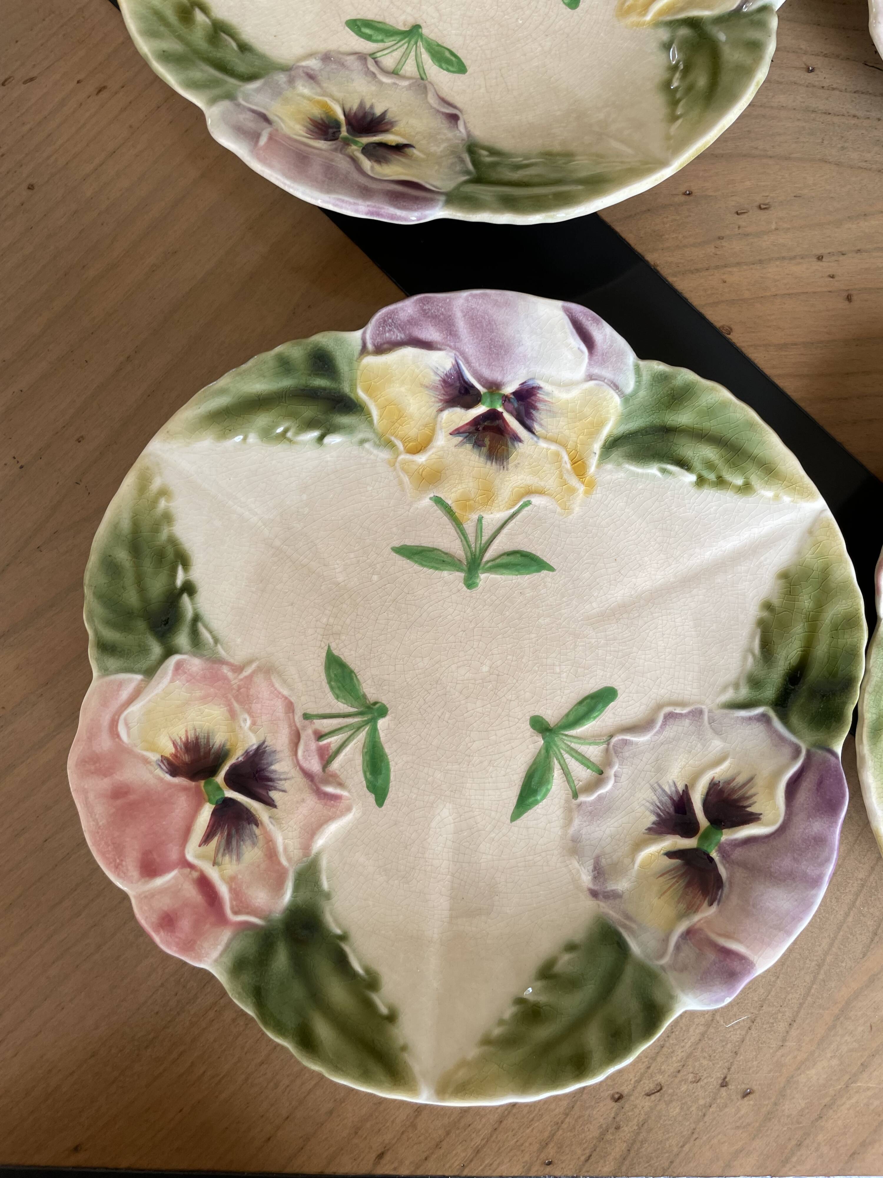 Set of 6 dessert plates in earthenware