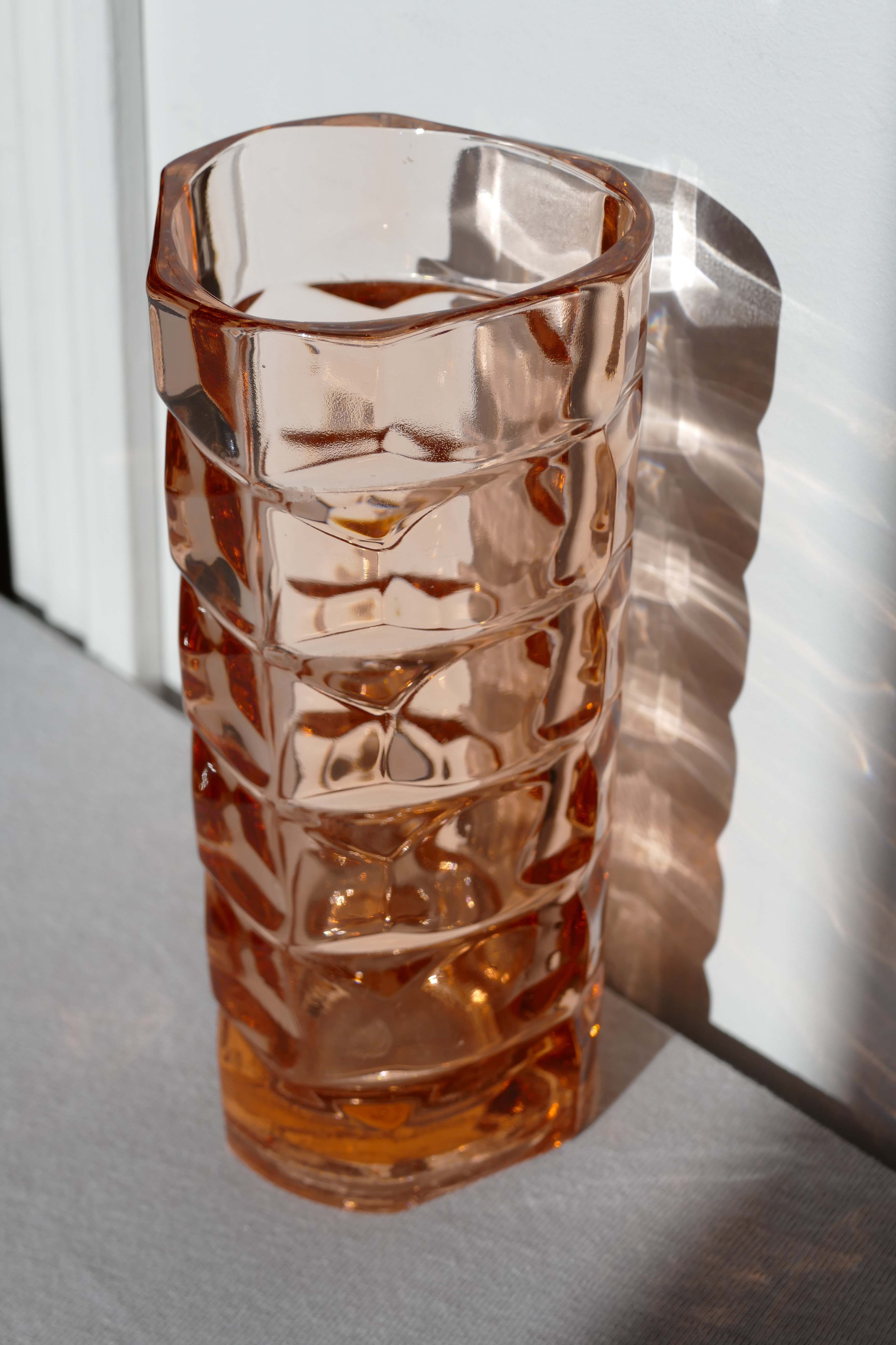 Windsor Orange Glass Vase by J.G. Durand for Luminarc, 1970s