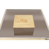 Coffee table brass enameled by George Matthias 1970 s