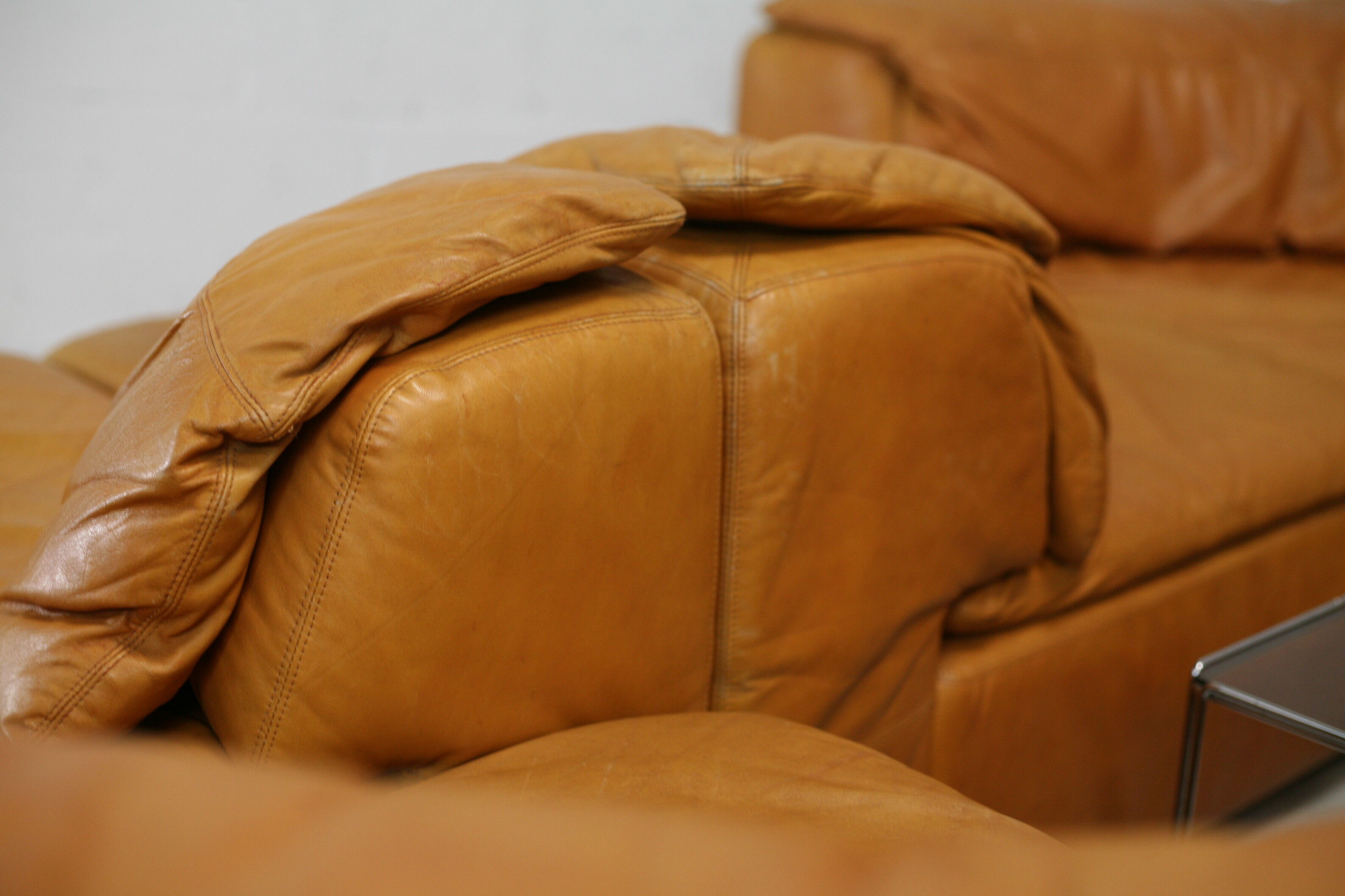 Leather modular sofa, 7 elements, 70s