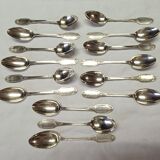 set of 15 teaspoons and 15 dessert forks in Puiforcat Empire style