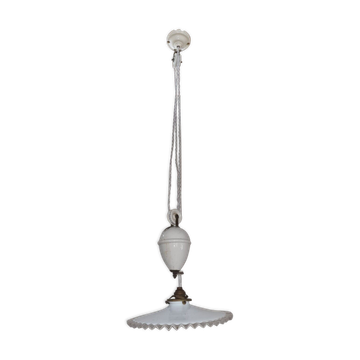 Suspension monte et baisse en porcelaine