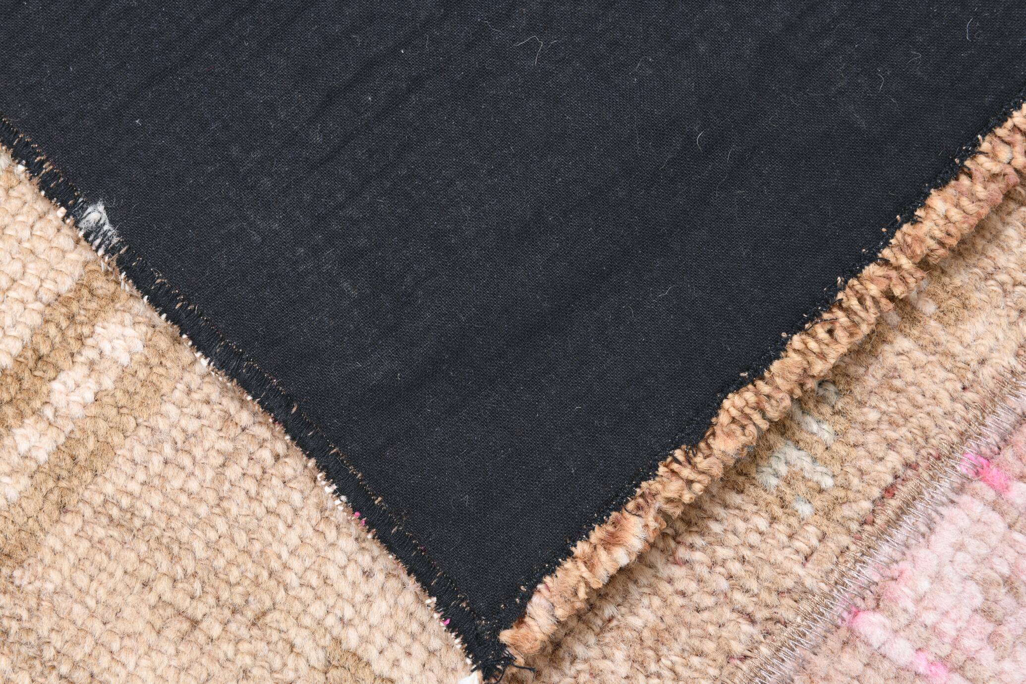 2x9 Turkish Pink & Brown Hallway Vintage Runner Rug, 77x270Cm
