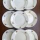 Lot de 9 assiettes plates anciennes Gien modèle Nice