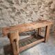 Rustic old workbench, carpenter's bench, console, washbasin unit, around 1900.