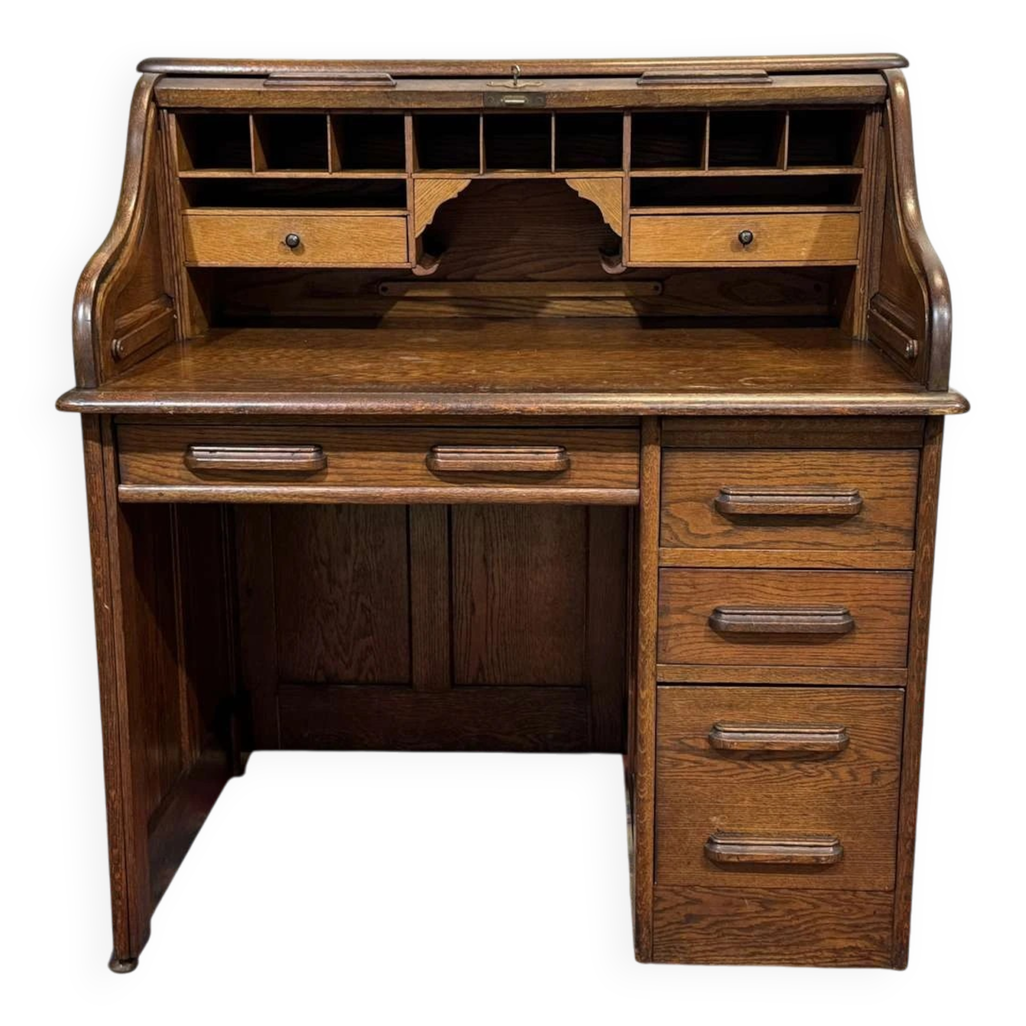 Bureau à cylindre en chêne