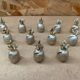 Set of 12 vintage gold metal pineapple shaped table place markers