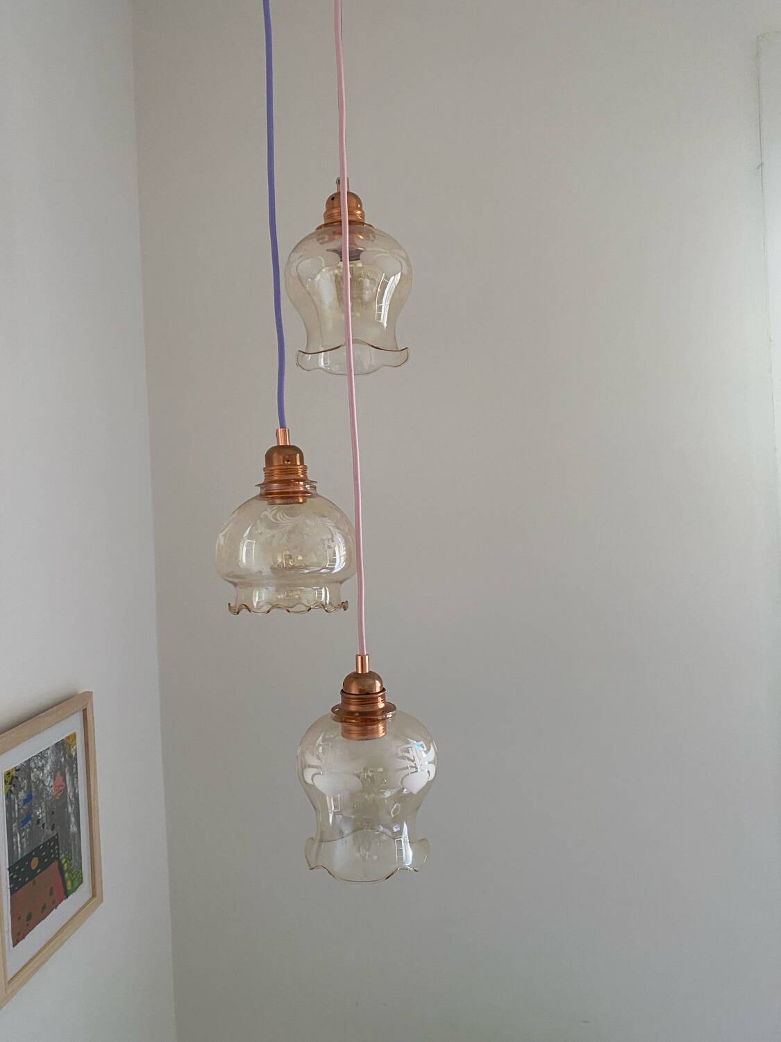 Pastel waterfall pendant light