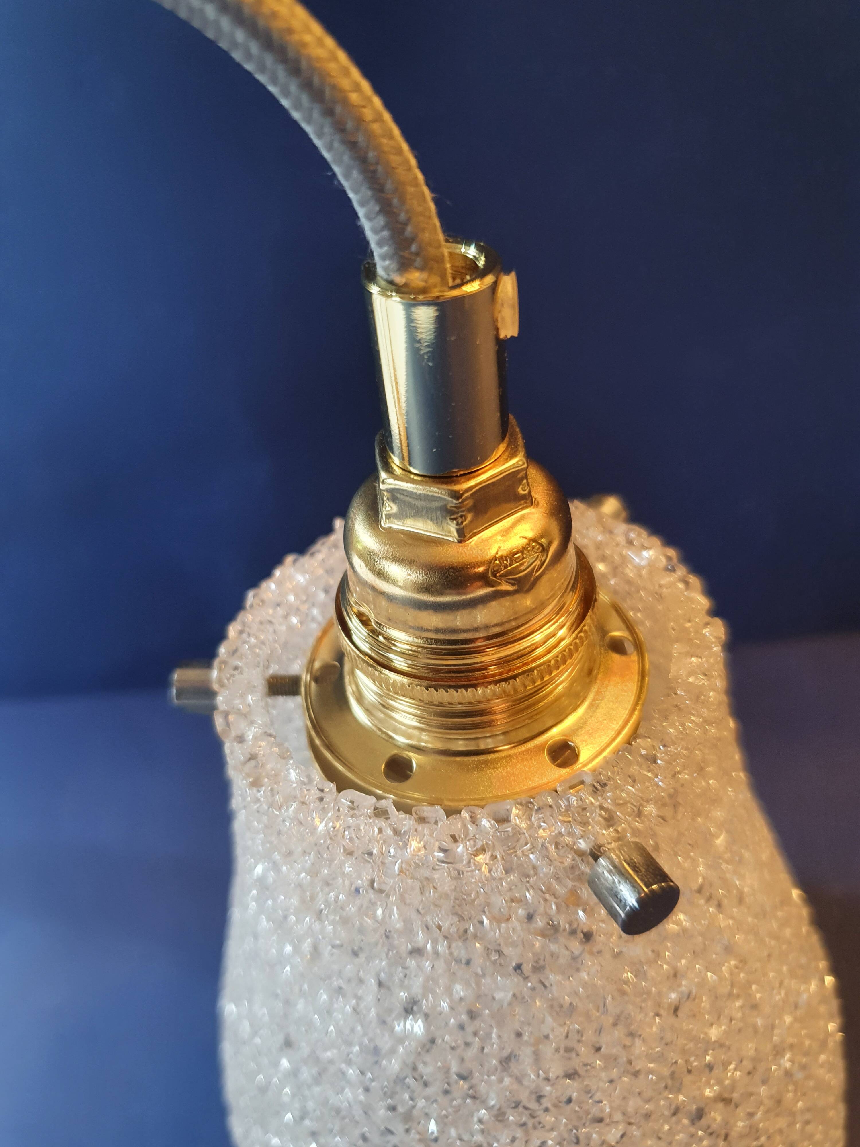 Scandinavian Perspex pendant light from the 70s, vintage France - newly electrified