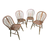 Suite de 4 chaises windsor bistrot anglaise