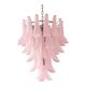Lustre contemporain en verre de Murano « Selle » rose givré, style Mazzega