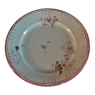 Assiette plate faïence de choisy le roi pour au vase étrusque paris