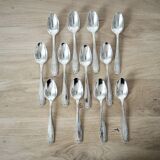 Set of 12 small silver spoons Art Deco
