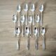 Set of 12 small silver spoons Art Deco