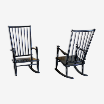 Pair of rocking chairs Scandinavian 1960