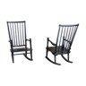 Pair of rocking chairs Scandinavian 1960