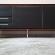Rare row of wood and leatherette of the 60s 70s