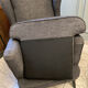 Fauteuil à grand dossier en tissu