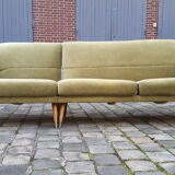 Danish Scandinavian modular corner sofa of years soft 50 green glossy