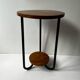 Wooden metal tubular stool
