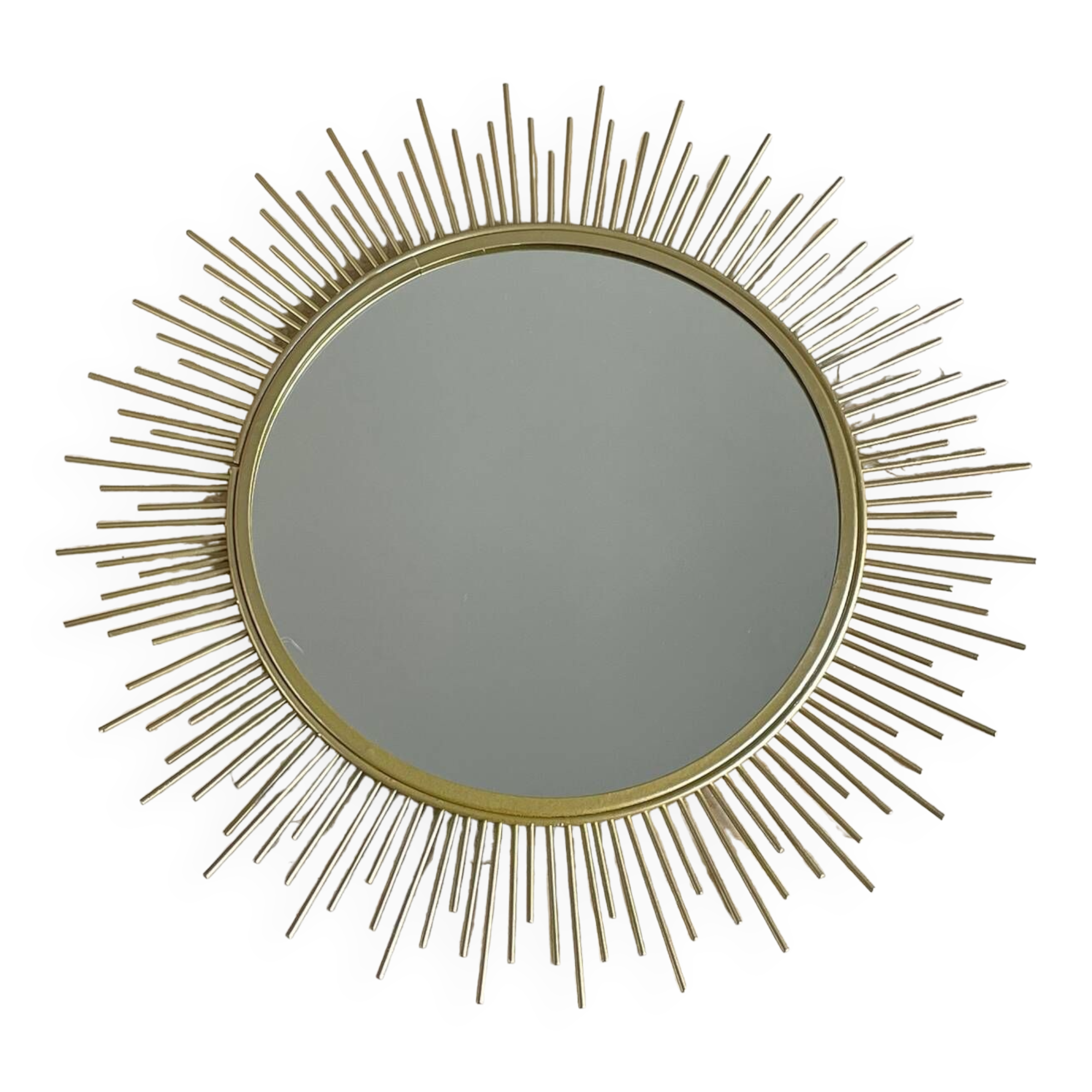Miroir soleil métal doré