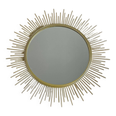 Miroir soleil métal doré