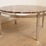 Vintage coffee table | Marble | Chrome