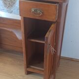 Old dressing table with triple mirror.