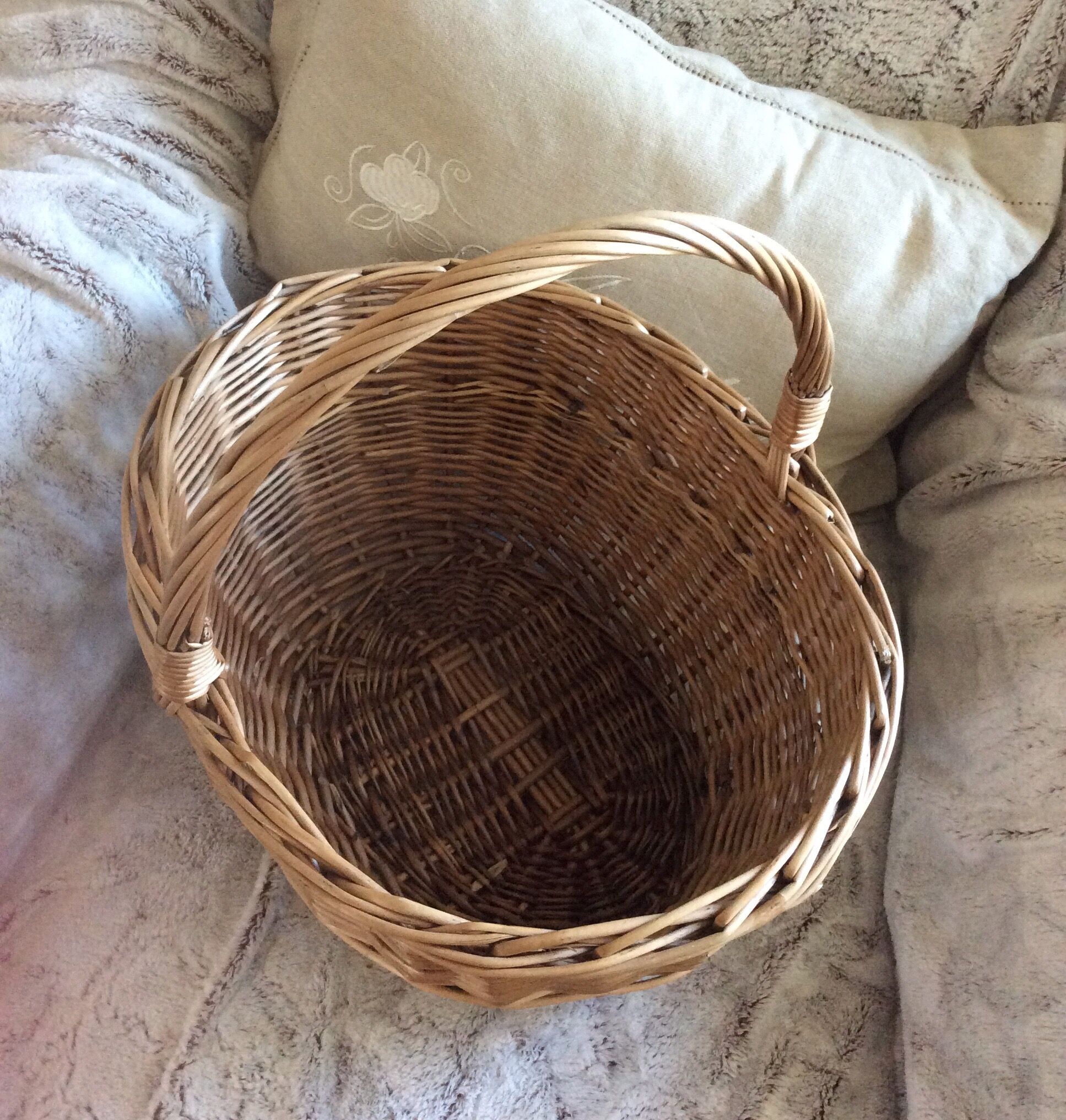 Old rattan basket - vintage