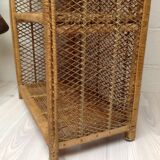 Vintage rattan shelf 1970s