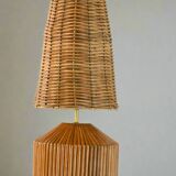 Lampe de table en osier de style moderne du milieu du siècle