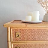 Dal Vera rattan chest of drawers, Italy circa 1970
