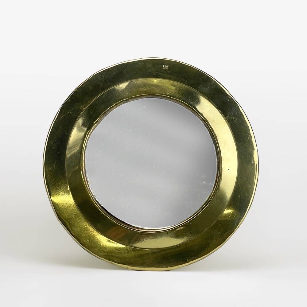 Miroir rond laiton Yves Rocher années 70