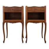 Paire de tables de chevet style Louis XV en bois massif