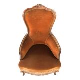 Late 20th-Century Dralon Velvet Upholstered Walnut Armchair