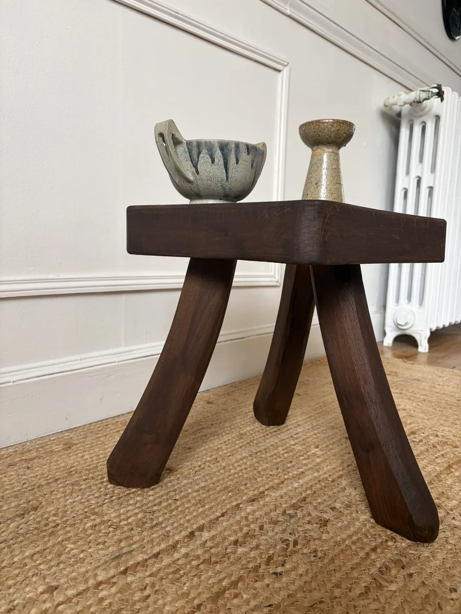 Brutalist tripod stool