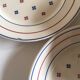 Set d'assiettes plates en faience de Lunéville 1960 décor Madeleine
