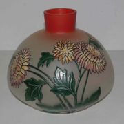 Vase art nouveau en verre émaillé