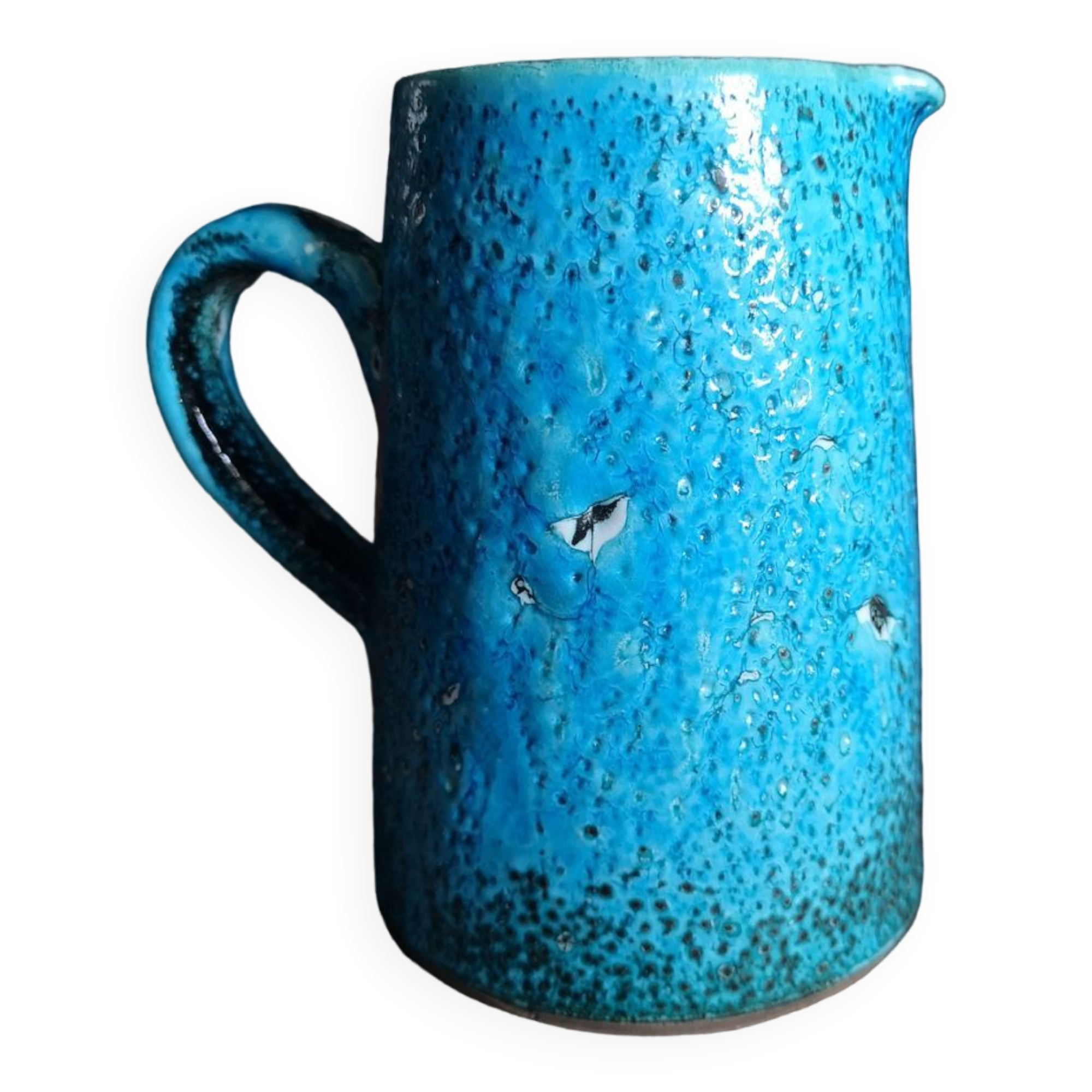 Enamelled ceramic pitcher - 1950s/1960s