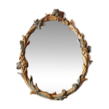 Mirror and its carved wooden sconces