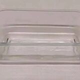 Vintage Cow Pattern Glass Butter Dish