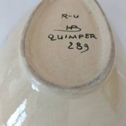 Vintage HB Quimper shell butter dish